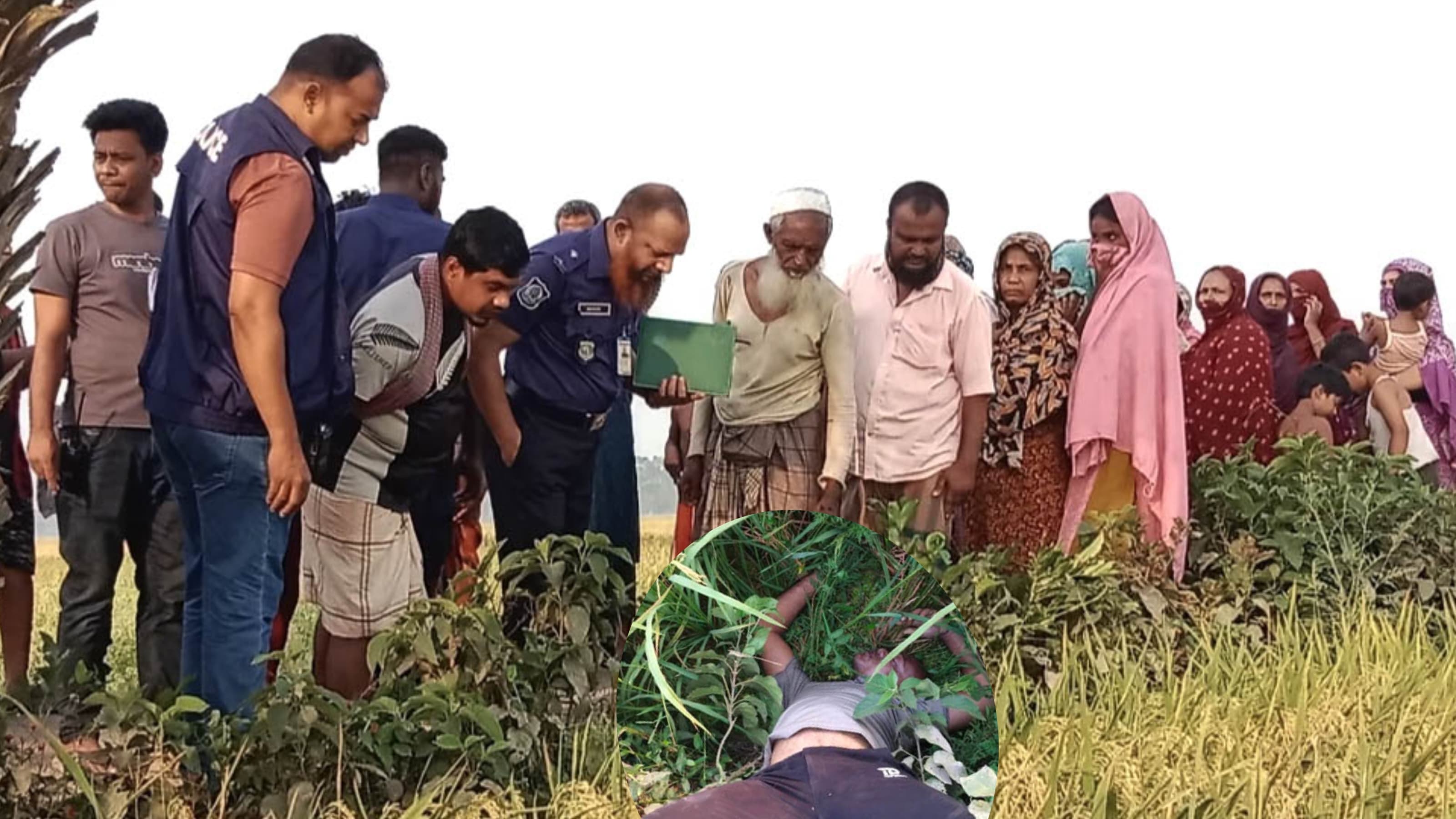 বেনাপোলের হরিণাপোতা মাঠ থেকে যুবকের লাশ উদ্ধার, এলাকায় চাঞ্চল্য