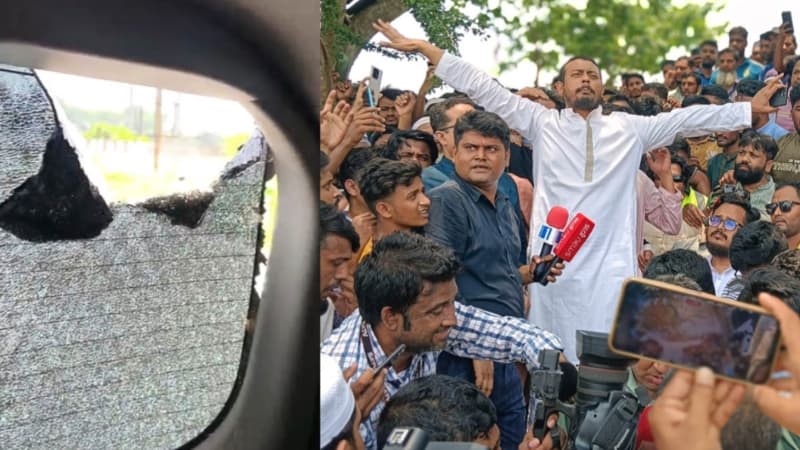 বেনাপোলে এনসিপি নেতা নাসির উদ্দীন পাটওয়ারীর গাড়িবহরে হামলা, আহত ৪