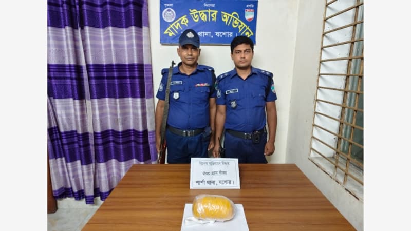 শার্শায় ৫০০ গ্রাম গাঁজা উদ্ধার, আসামি অজ্ঞাত