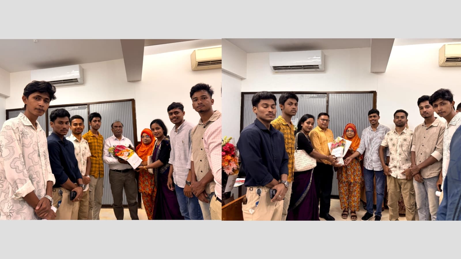 তেজগাঁও কলেজের নবনিযুক্ত দুই উপাধ্যক্ষকে প্রেস ক্লাবের ফুলেল শুভেচ্ছা